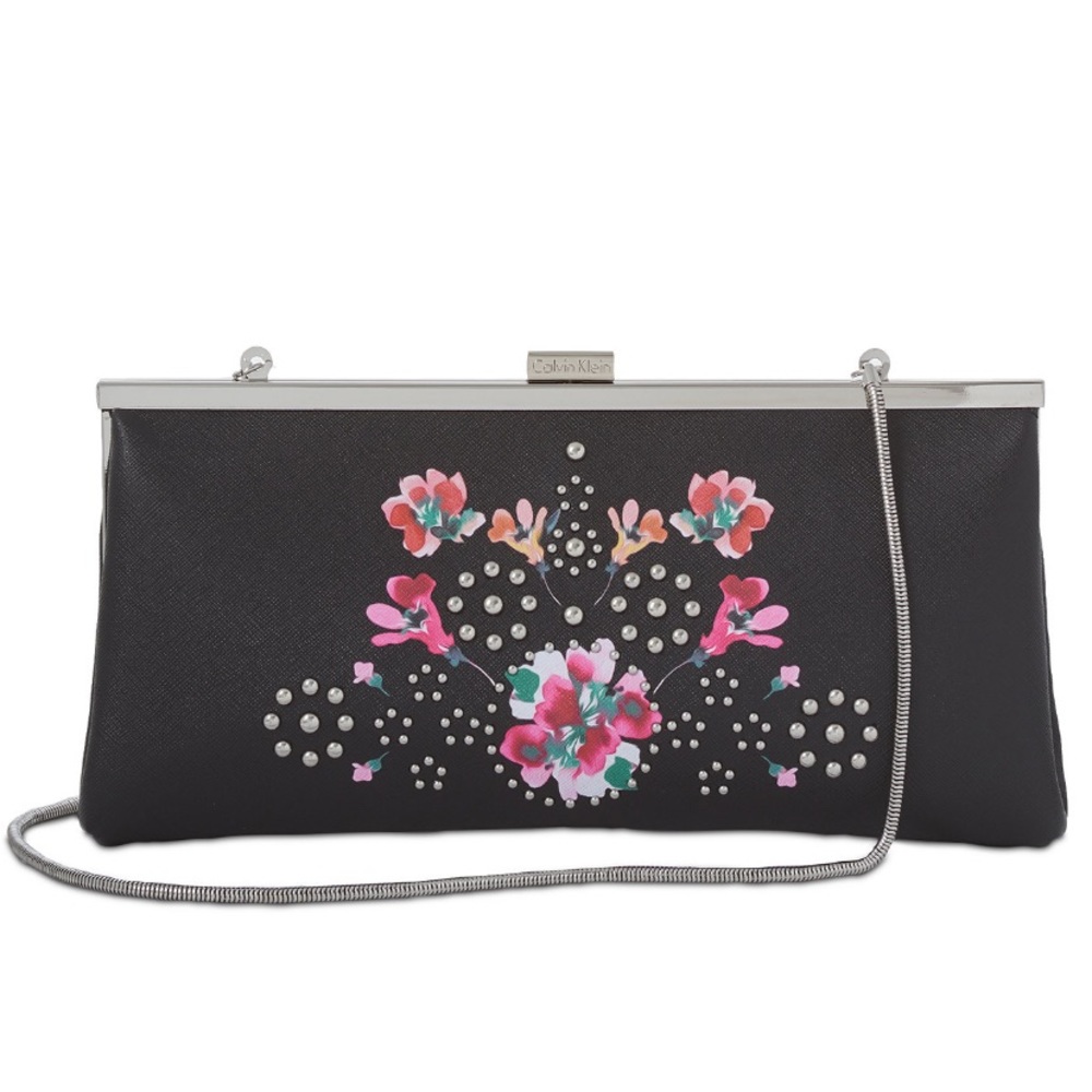 Calvin Klein Clutch Black Floral ❤️ 👛